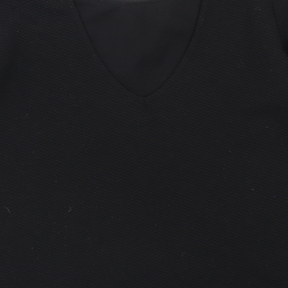 Womens UK Size 10 ASOS Black Basic T-Shirt