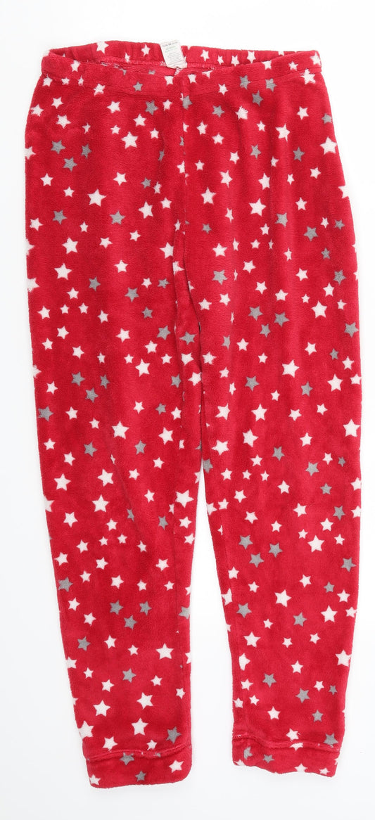 Matalan Womens Red Geometric  Trousers  Size M L26 in - Stars Loungewear