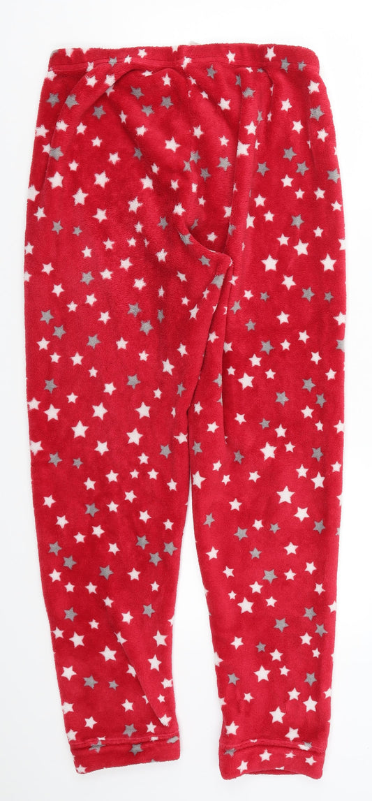 Matalan Womens Red Geometric  Trousers  Size M L26 in - Stars Loungewear