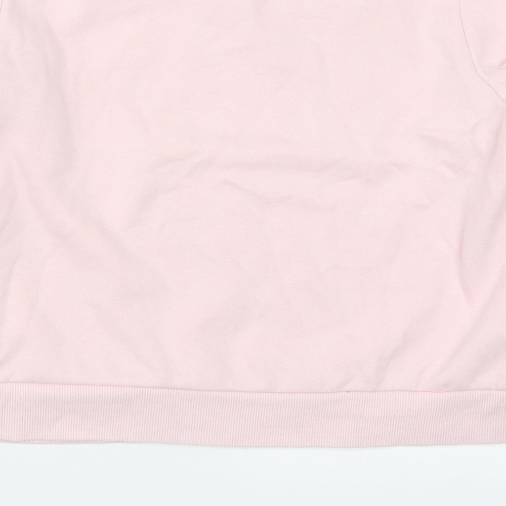 H&M Girls Pink   Pullover Sweatshirt Size 11-12 Years  - Glitter Chaser Dinosaur