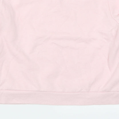 H&M Girls Pink   Pullover Sweatshirt Size 11-12 Years  - Glitter Chaser Dinosaur