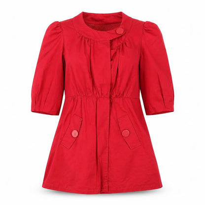 Womens UK Size 12 Atmosphere Red Pea Coat