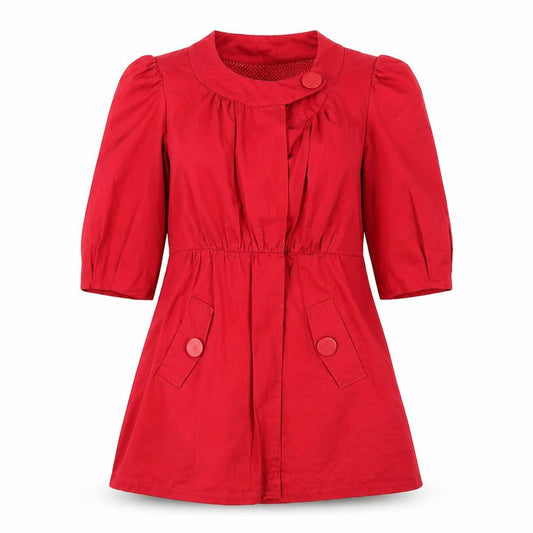 Womens UK Size 12 Atmosphere Red Pea Coat