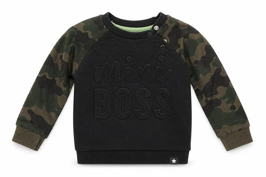 Fred & Flo Boys Black   Pullover Jumper Size 6-9 Months