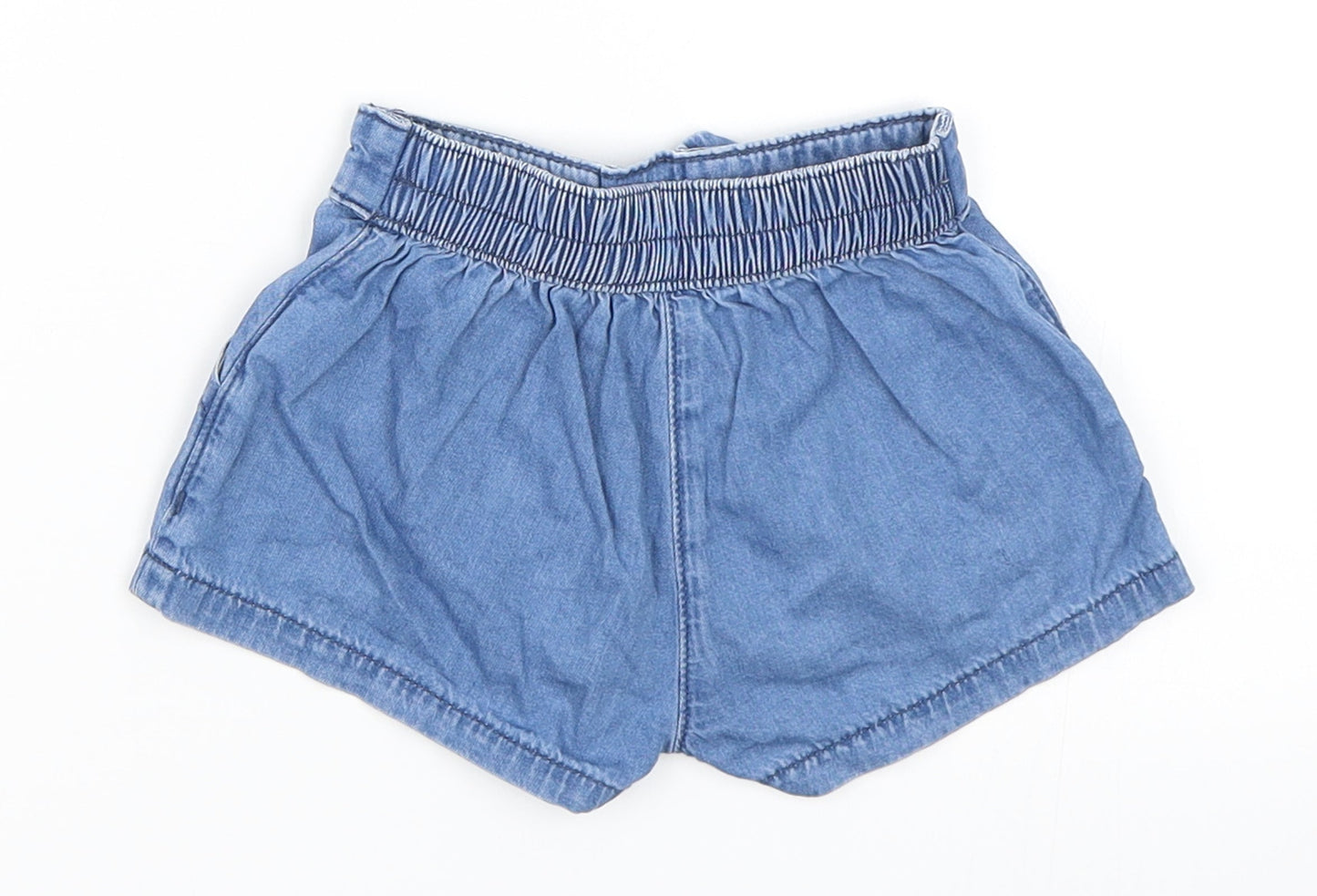 Mini Club Girls Blue  Denim Cropped Trousers Size 12-18 Months