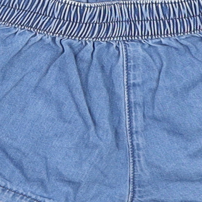 Mini Club Girls Blue  Denim Cropped Trousers Size 12-18 Months
