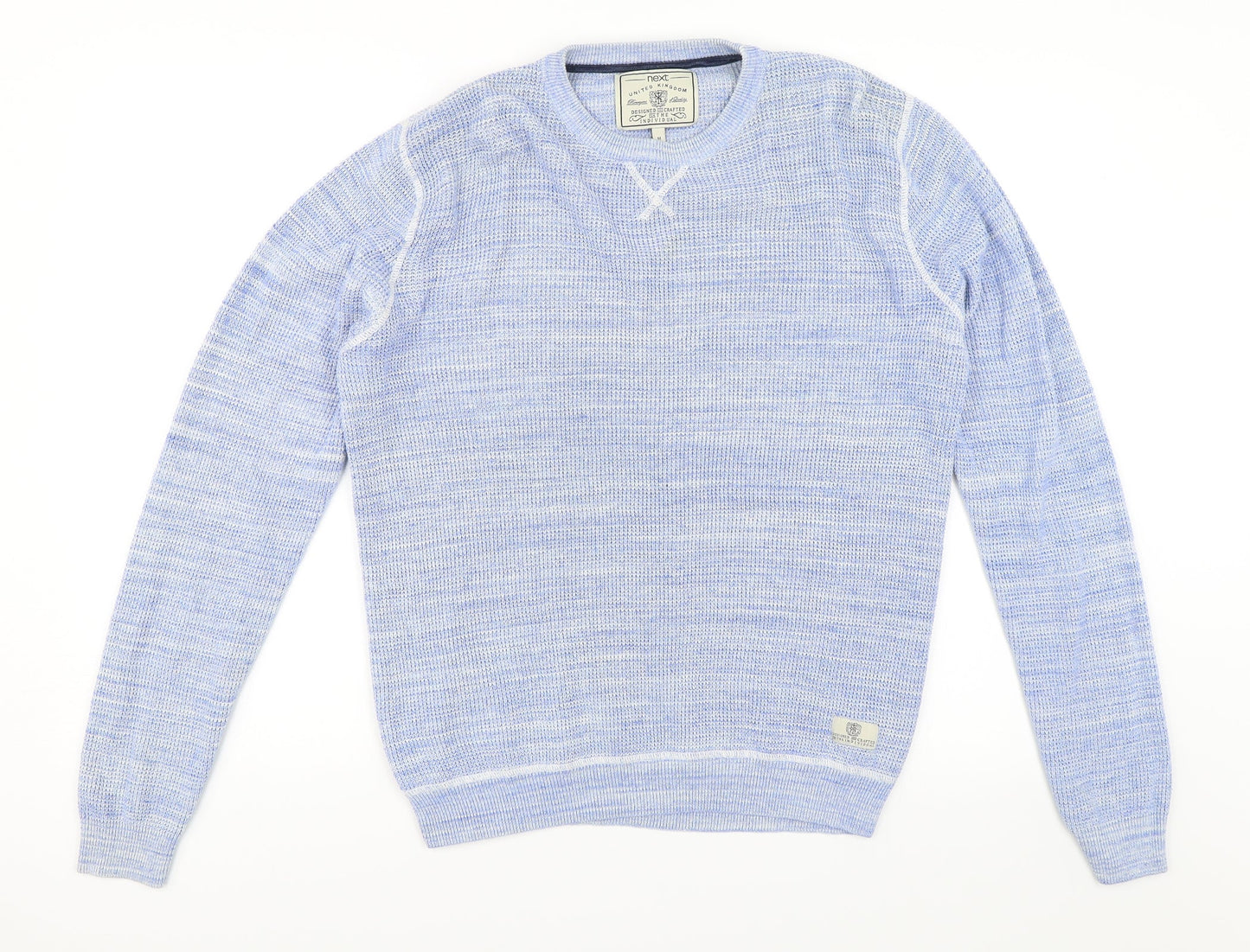 Mens UK Size M NEXT Blue Pullover Sweatshirt