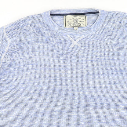 Mens UK Size M NEXT Blue Pullover Sweatshirt