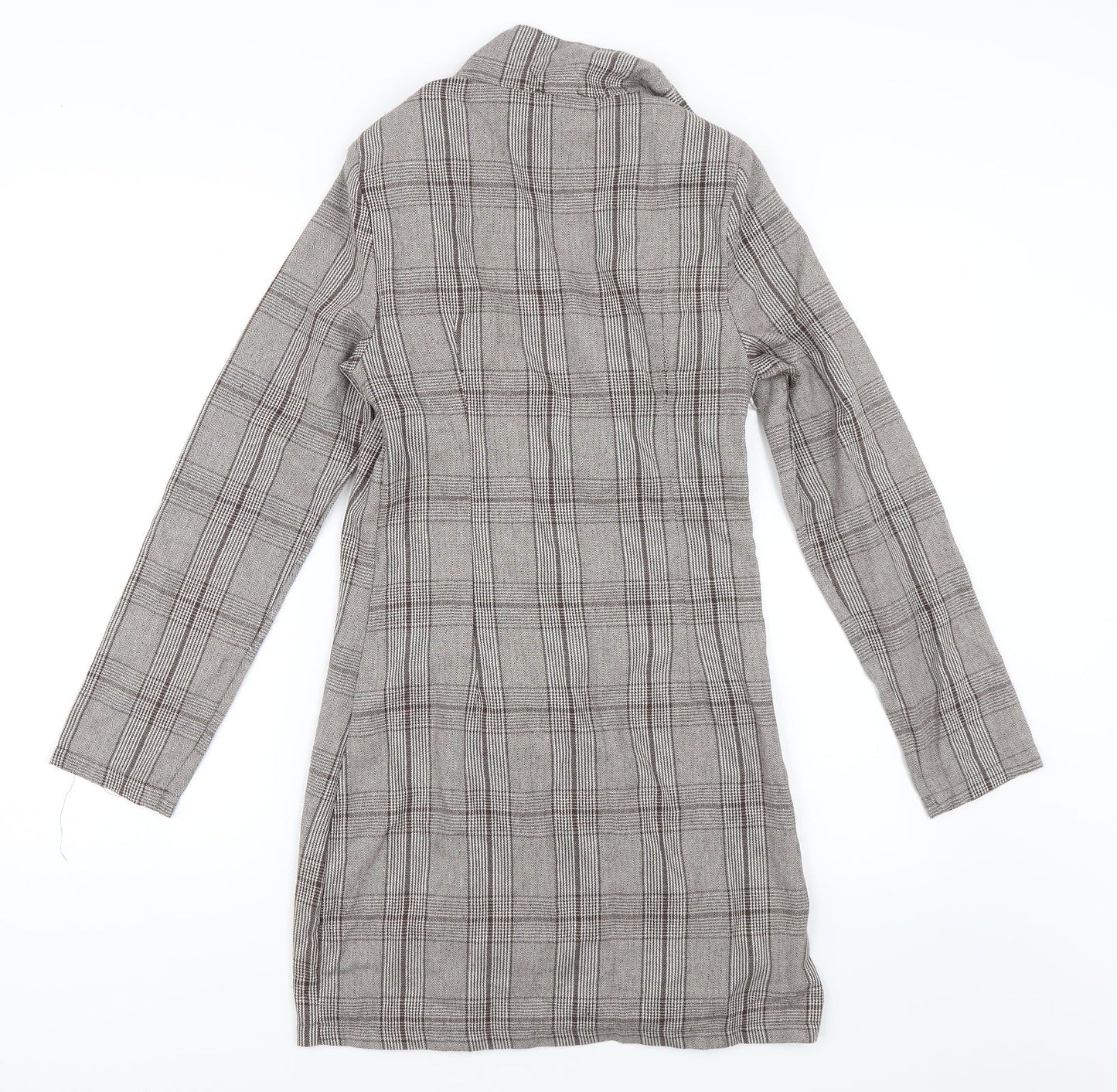 PRETTYLITTLETHING Womens Brown   Jacket Dress  Size 6