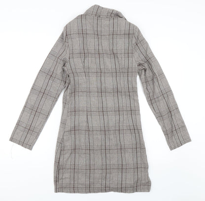 PRETTYLITTLETHING Womens Brown   Jacket Dress  Size 6