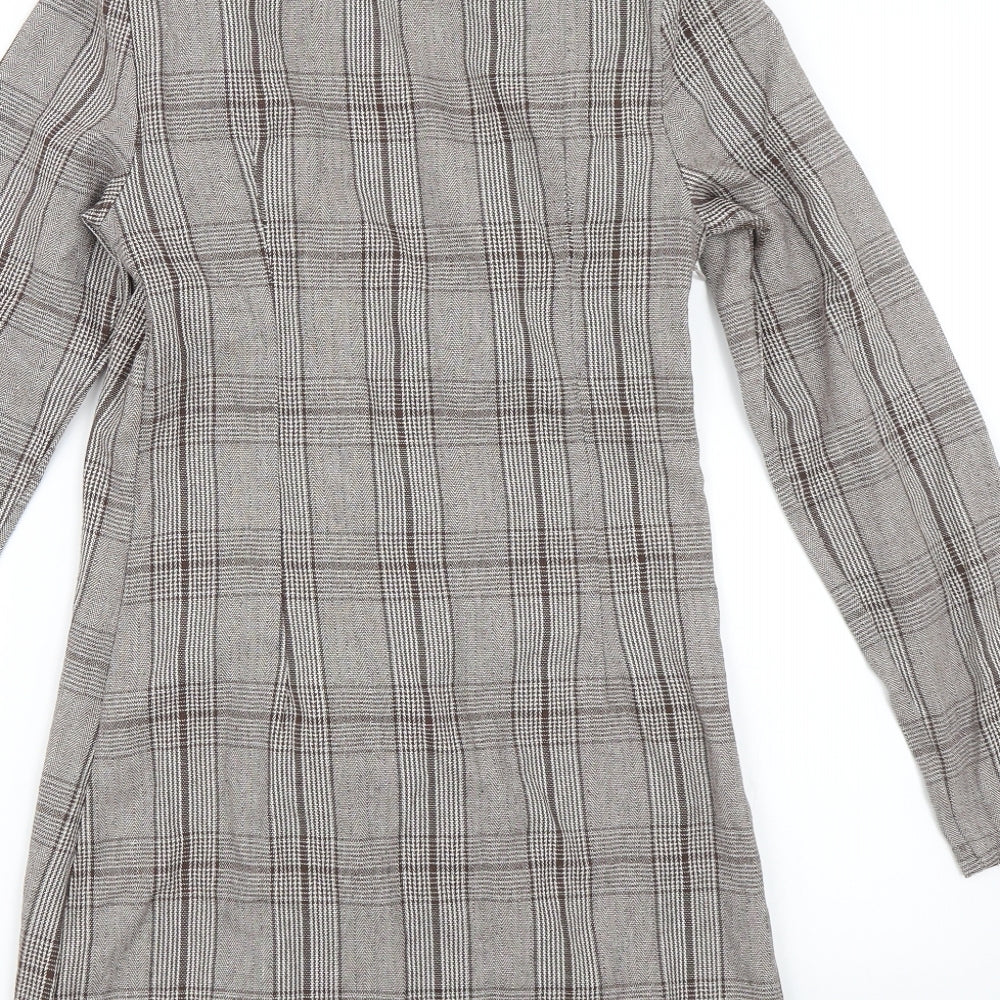 PRETTYLITTLETHING Womens Brown   Jacket Dress  Size 6