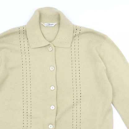 J.Frazer Womens Beige  Knit Cardigan Jumper Size 14