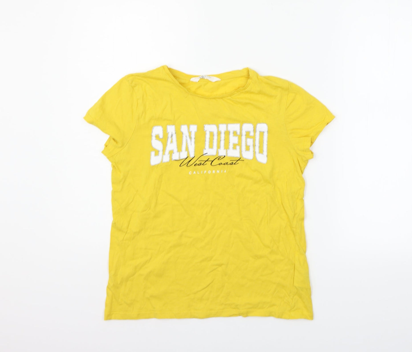 H&M Girls Yellow   Basic T-Shirt Size 14-15 Years