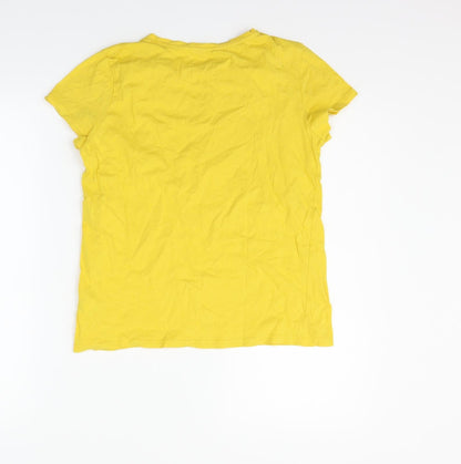 H&M Girls Yellow   Basic T-Shirt Size 14-15 Years