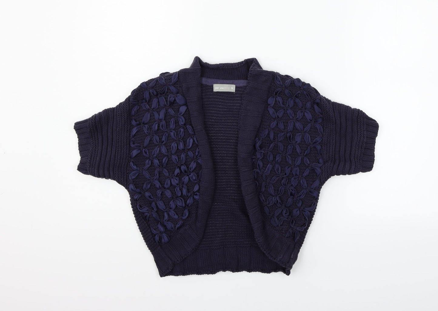 Per Una Womens Blue   Cardigan Jumper Size 14