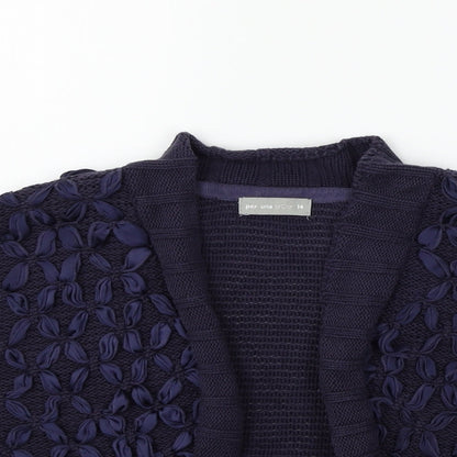 Per Una Womens Blue   Cardigan Jumper Size 14
