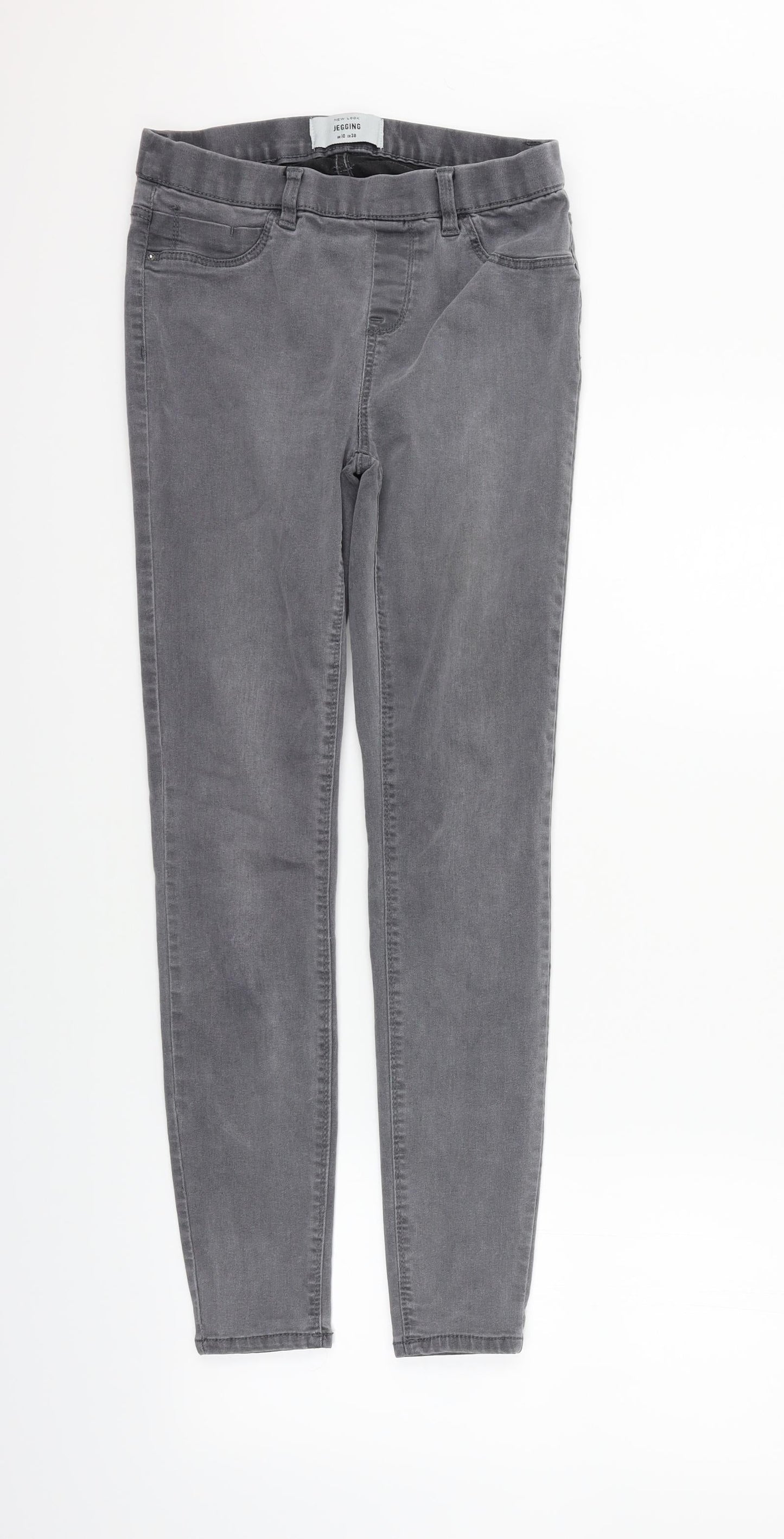 New Look Womens Grey Houndstooth  Skinny Jeans Size 10 L27 in