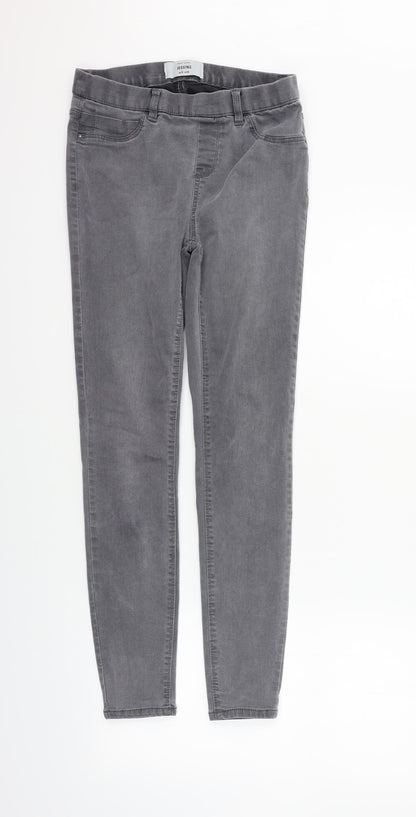 New Look Womens Grey Houndstooth  Skinny Jeans Size 10 L27 in