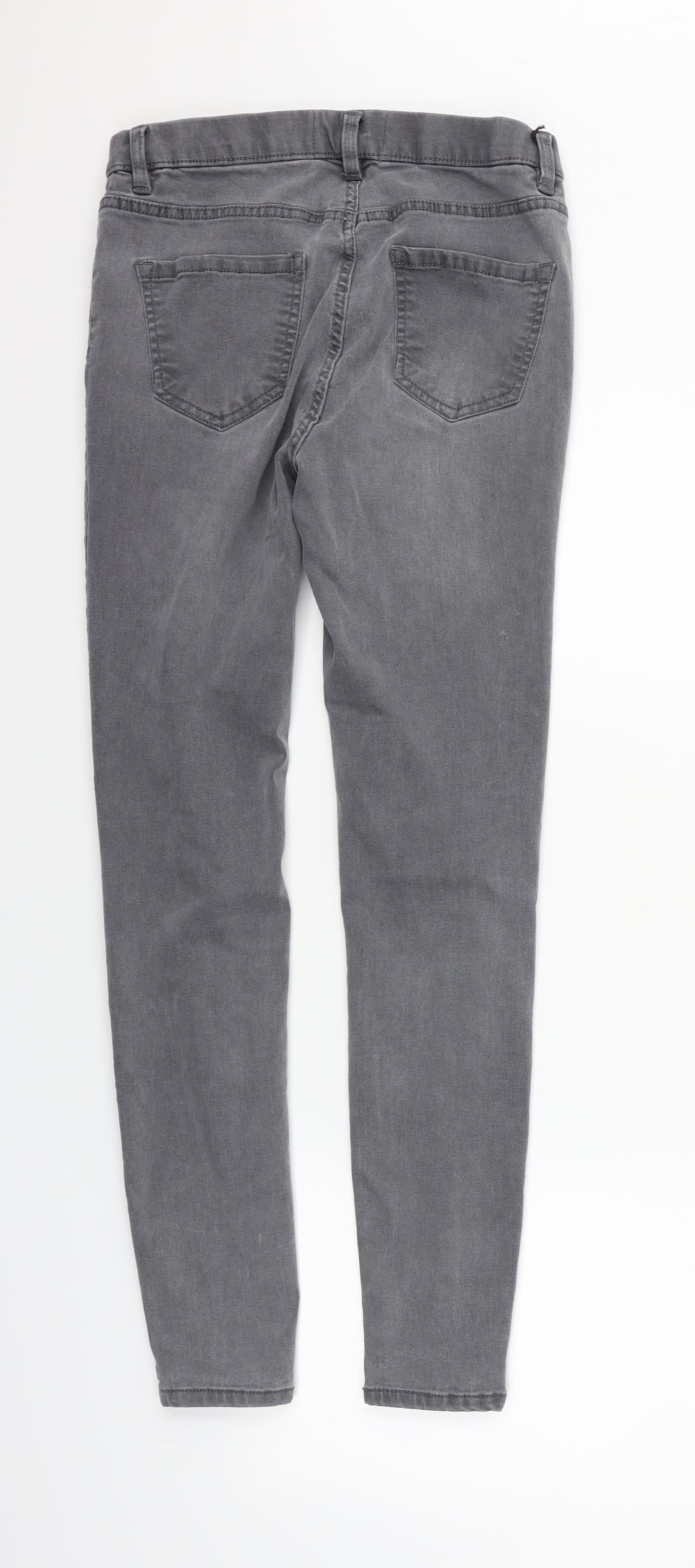 New Look Womens Grey Houndstooth  Skinny Jeans Size 10 L27 in