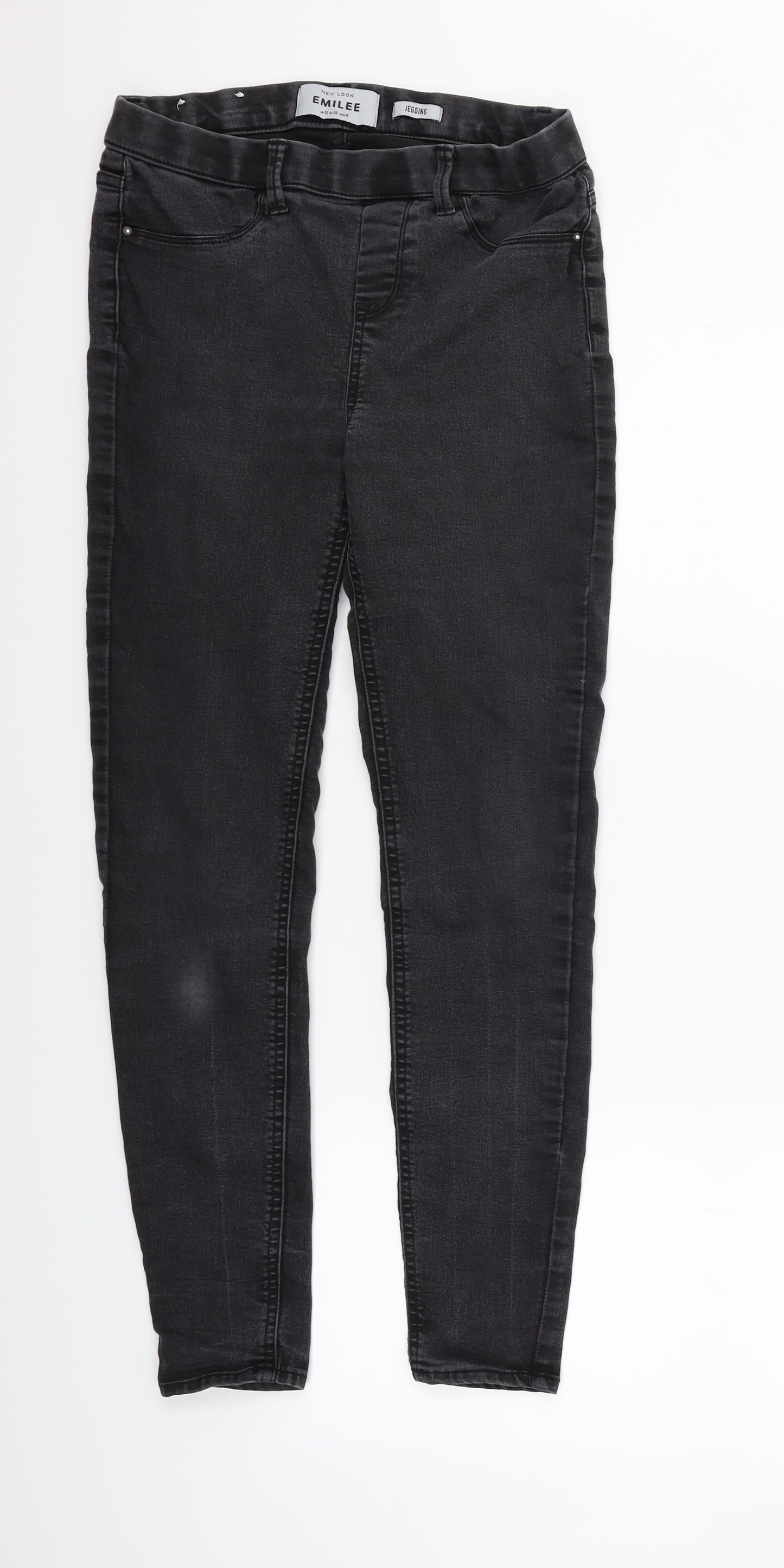 New Look Womens Grey   Straight Jeans Size 10 L27 in