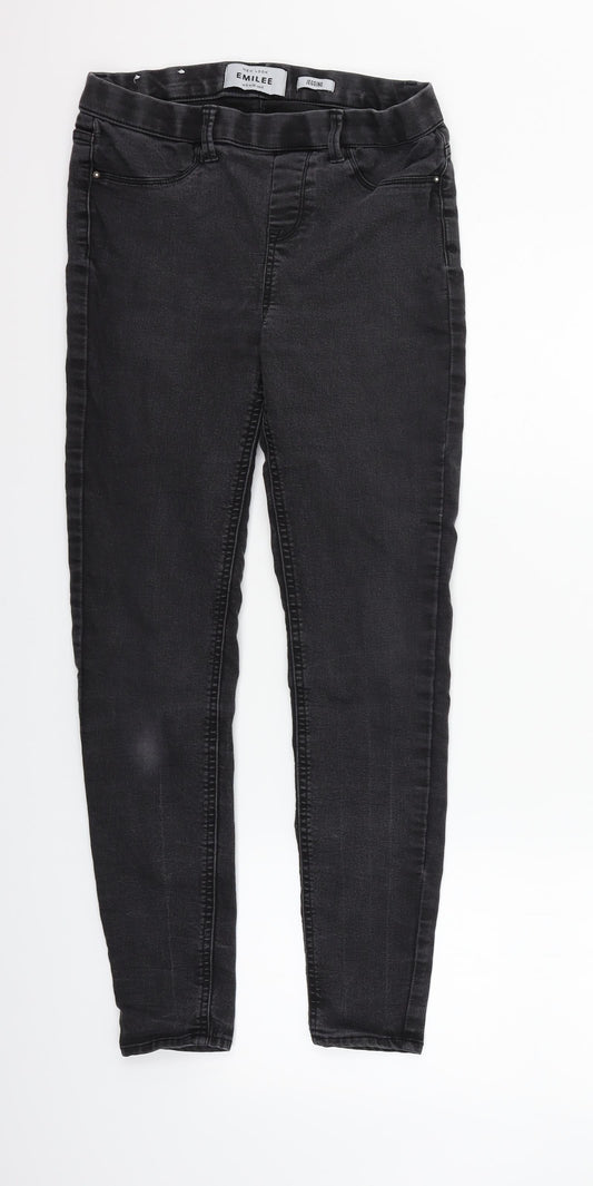 New Look Womens Grey   Straight Jeans Size 10 L27 in