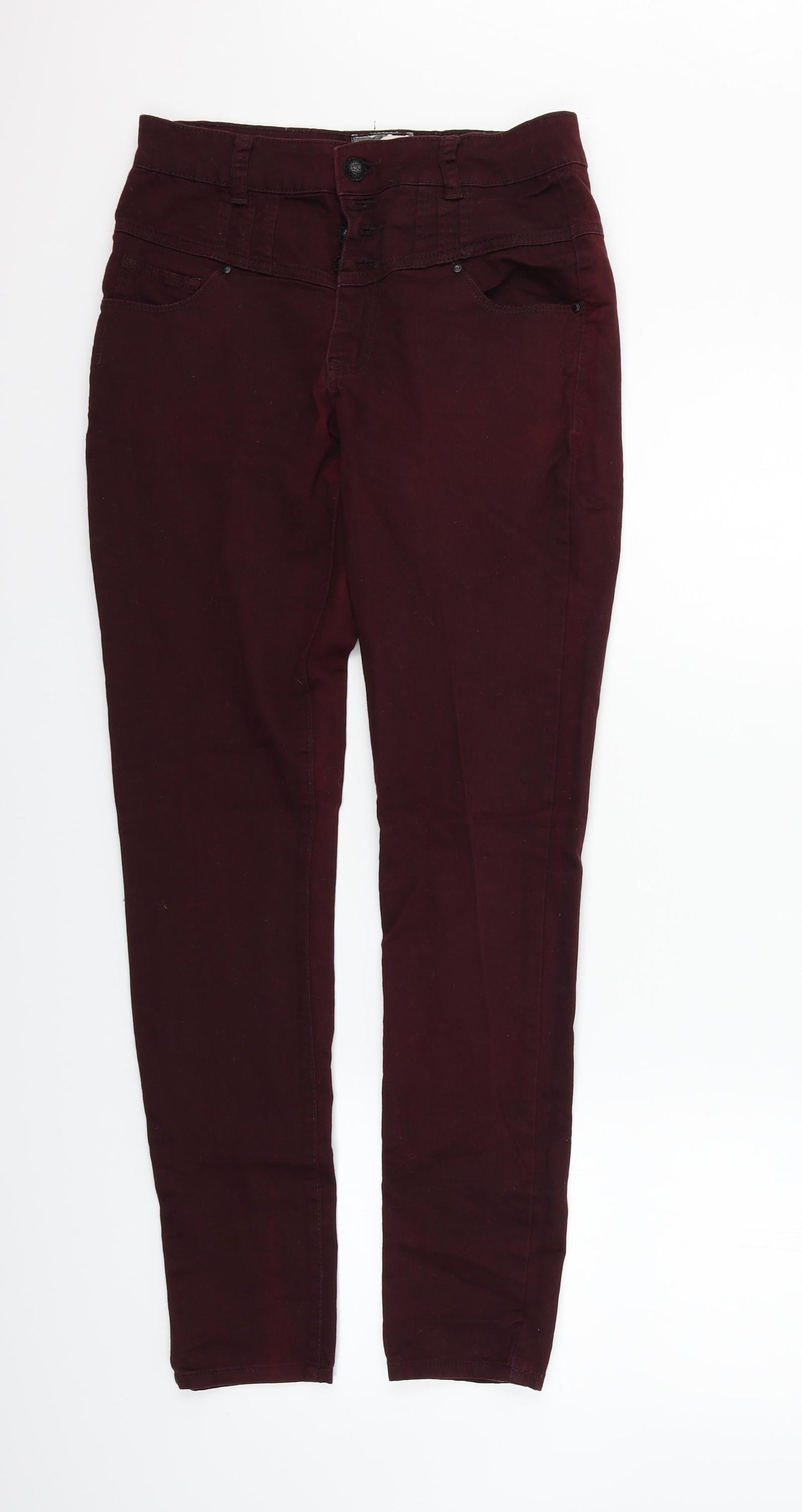 Womens UK Size 12 YESYES Regular Fit Skinny Red Jeans