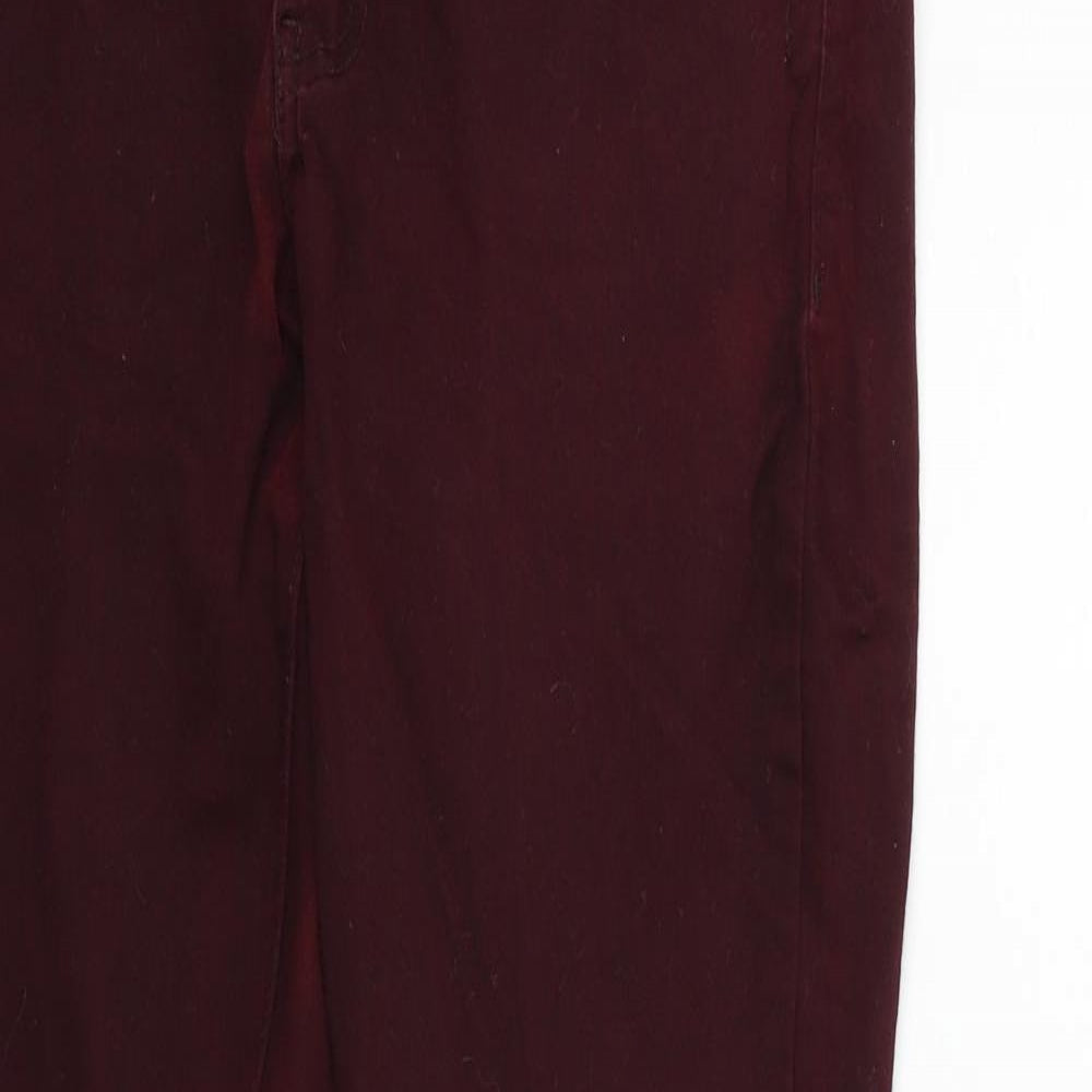 Womens UK Size 12 YESYES Regular Fit Skinny Red Jeans