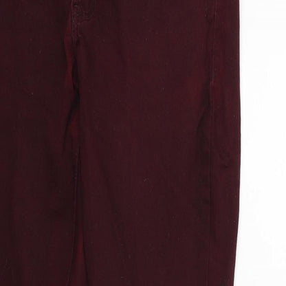 Womens UK Size 12 YESYES Regular Fit Skinny Red Jeans