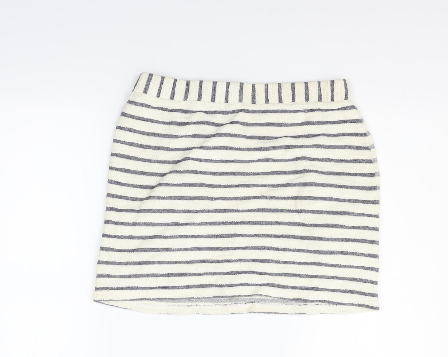 Bellfield Womens Beige Striped  Mini Skirt Size 12