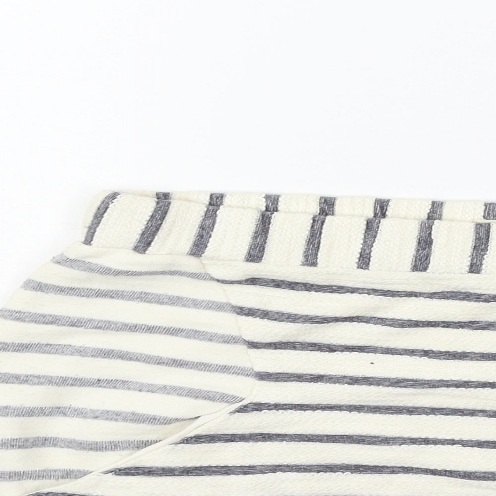 Bellfield Womens Beige Striped  Mini Skirt Size 12