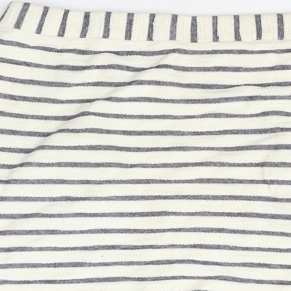 Bellfield Womens Beige Striped  Mini Skirt Size 12