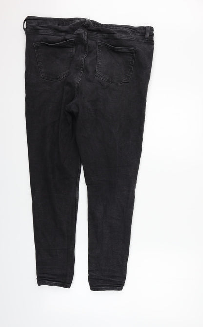 deniem co Womens Grey   Straight Jeans Size 20 L28 in