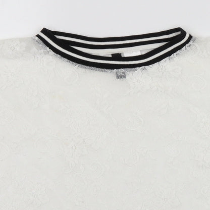 Womens UK Size XS Divided White Basic T-Shirt