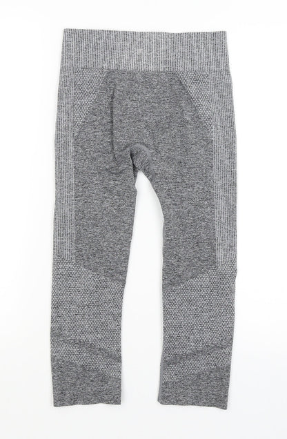 Womens UK Size 8 Workout  Cropped Grey Leggings