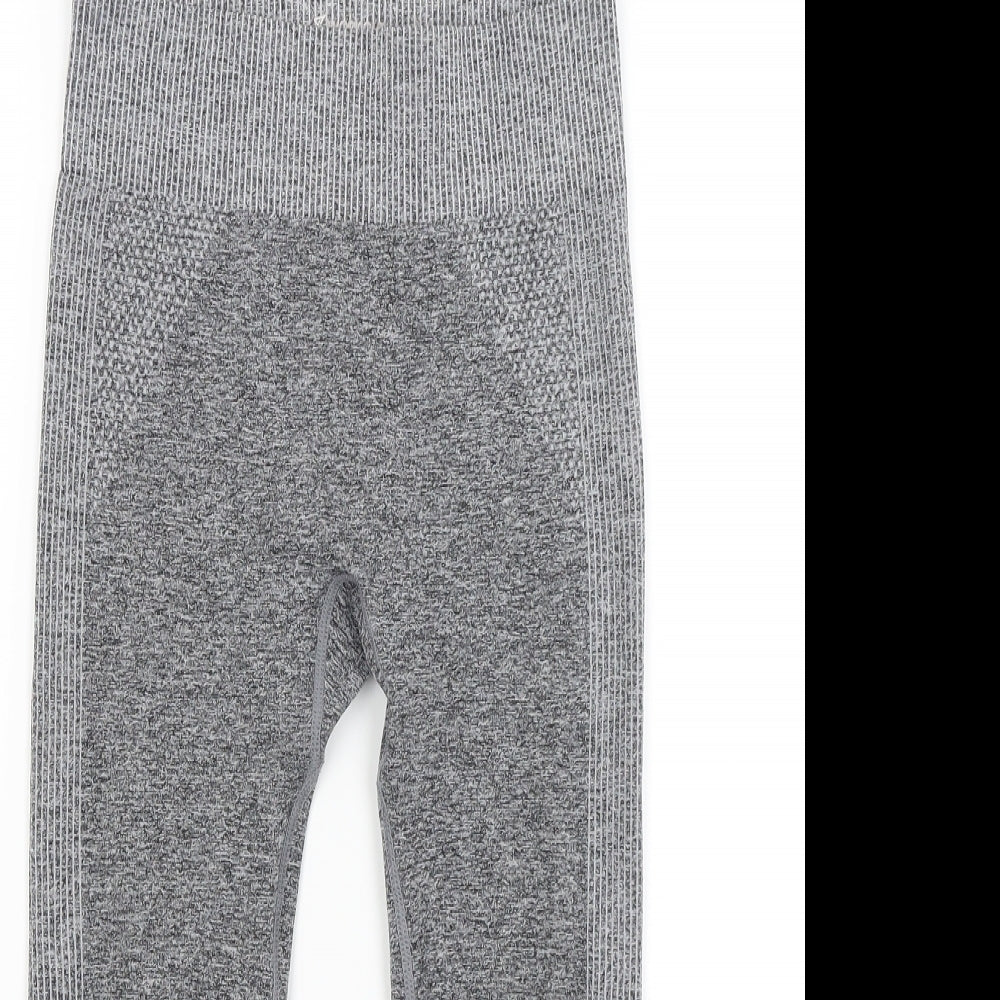 Womens UK Size 8 Workout  Cropped Grey Leggings