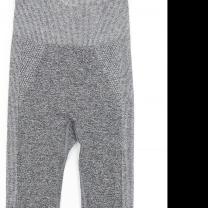 Womens UK Size 8 Workout  Cropped Grey Leggings
