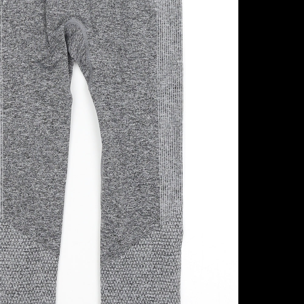 Womens UK Size 8 Workout  Cropped Grey Leggings