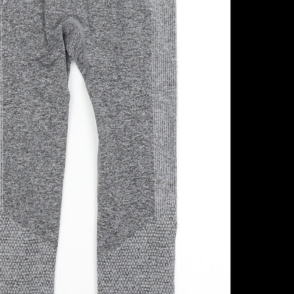 Womens UK Size 8 Workout  Cropped Grey Leggings