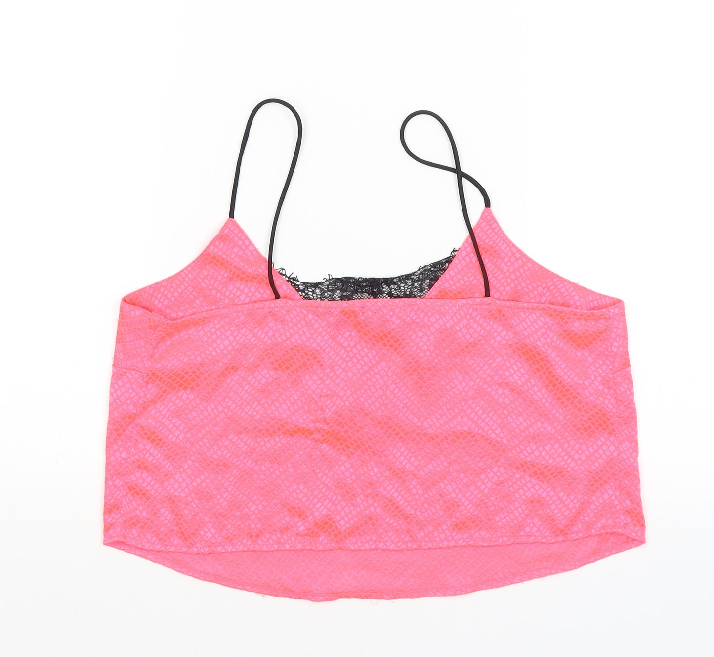 Womens UK Size S River Island Pink Cropped Tank