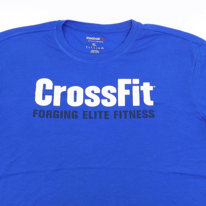 Womens UK Size XL Reebok Blue Basic T-Shirt