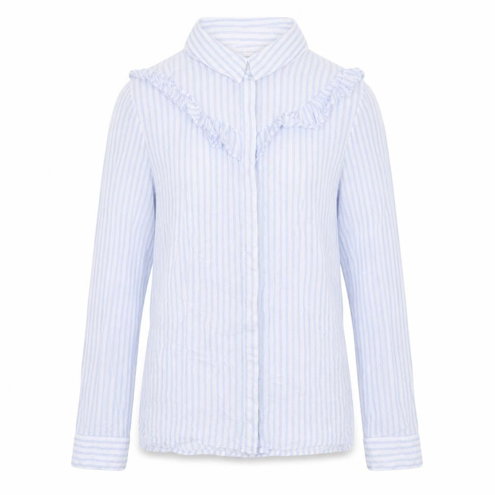 Womens UK Size M Pull & Bear Blue Basic Button-Up