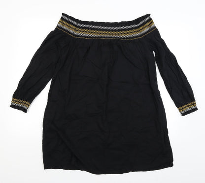 Womens UK Size 12 River Island Black Basic Blouse