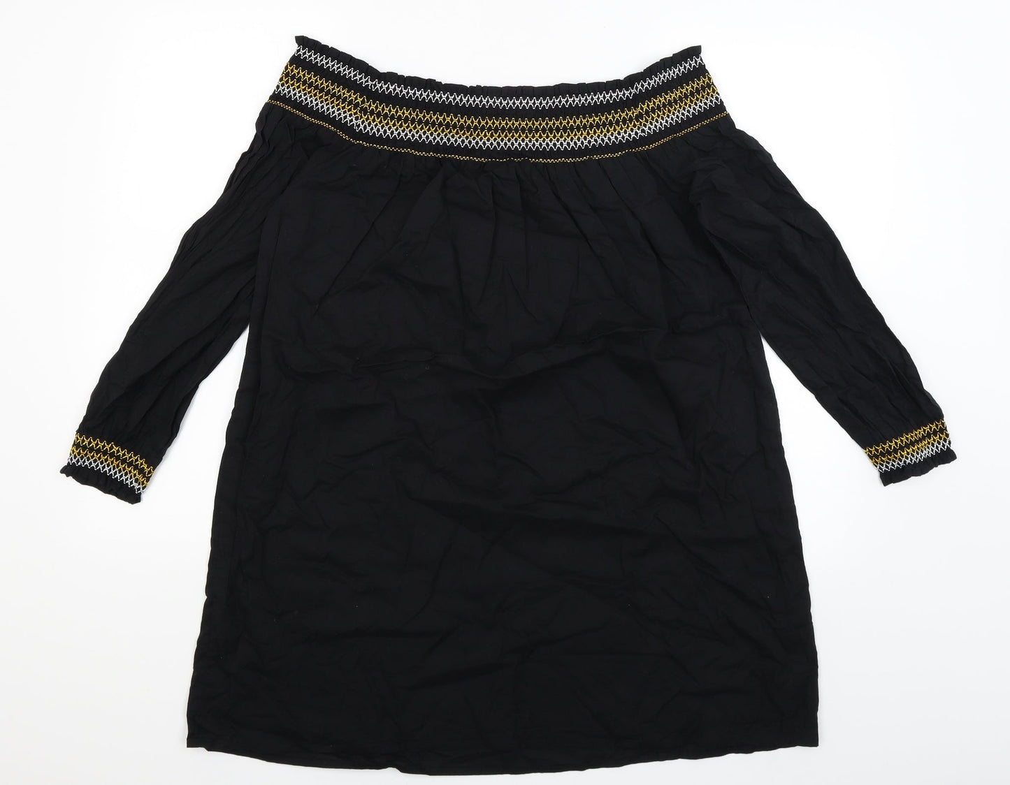 Womens UK Size 12 River Island Black Basic Blouse