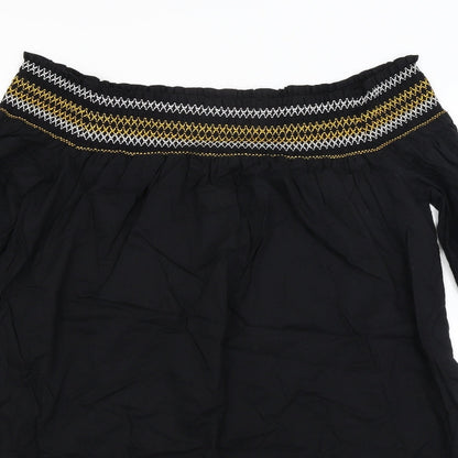 Womens UK Size 12 River Island Black Basic Blouse