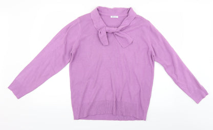 Womens UK Size M Damart Purple Basic Blouse