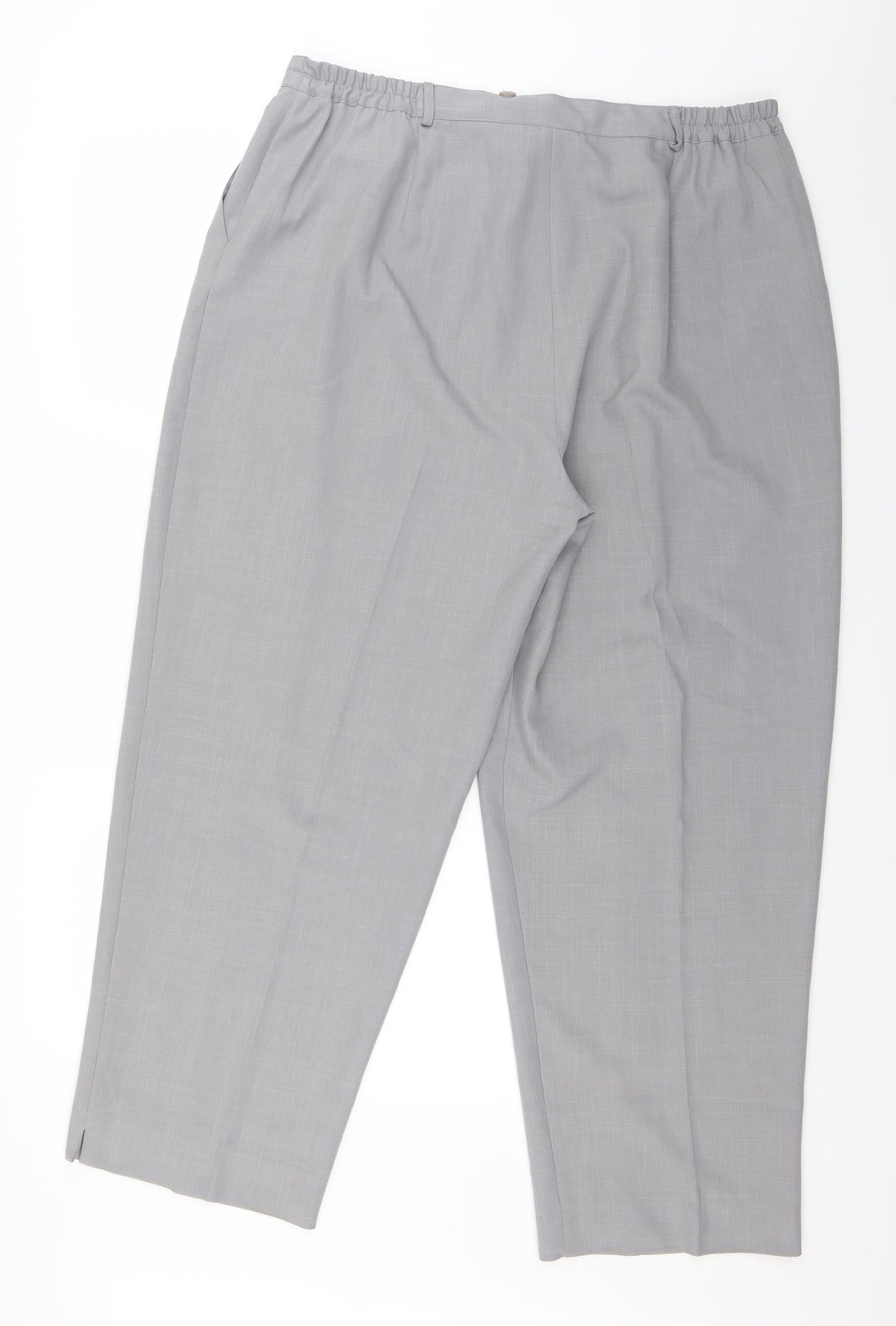 Womens UK Size 22 Bonmarché Regular Fit Dress Pants Grey Trousers