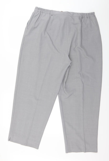 Womens UK Size 22 Bonmarché Regular Fit Dress Pants Grey Trousers