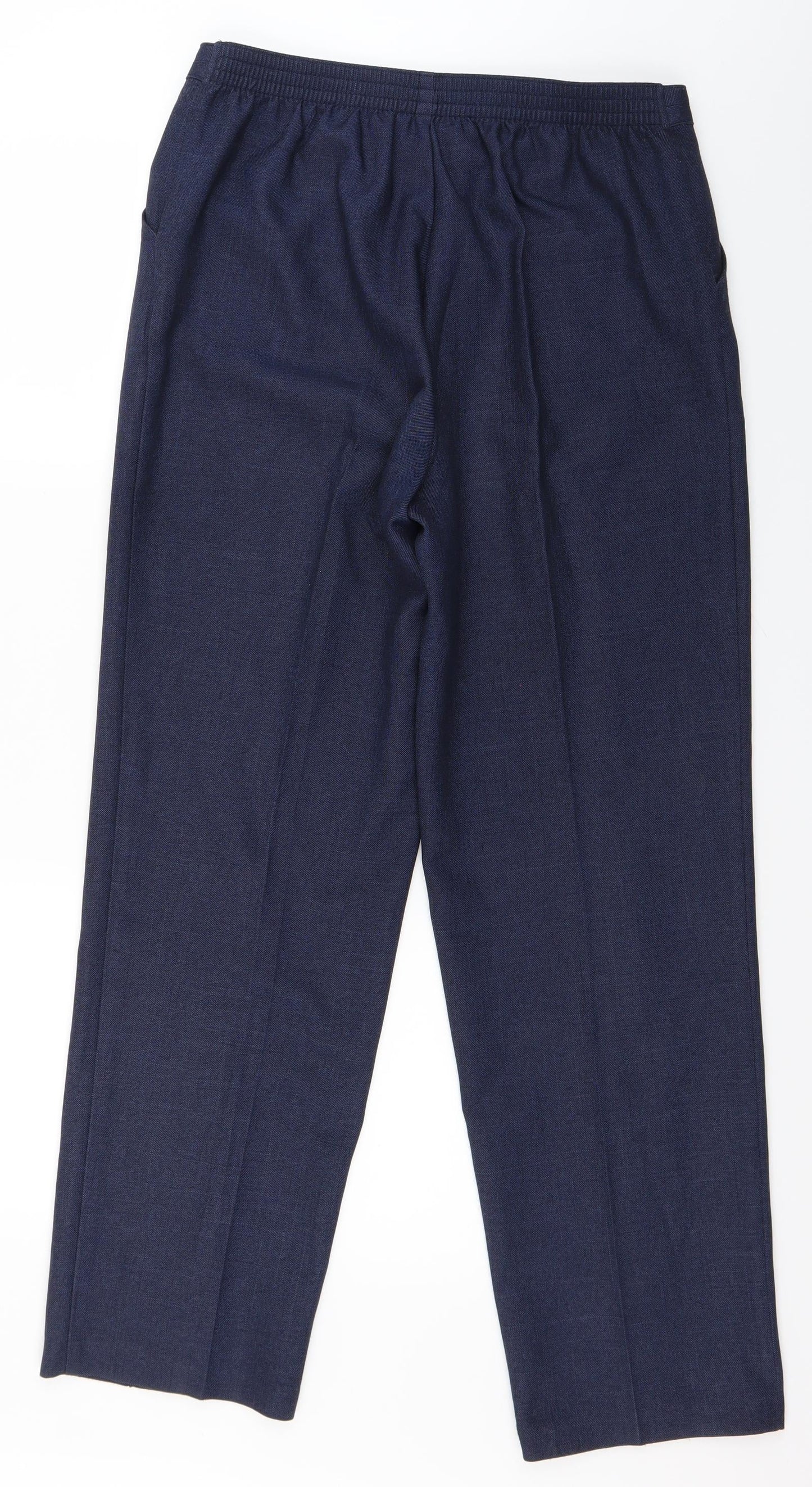 Womens UK Size 12 Marks and Spencer Regular Fit Dress Pants Blue Trousers