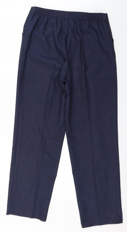 Womens UK Size 12 Marks and Spencer Regular Fit Dress Pants Blue Trousers