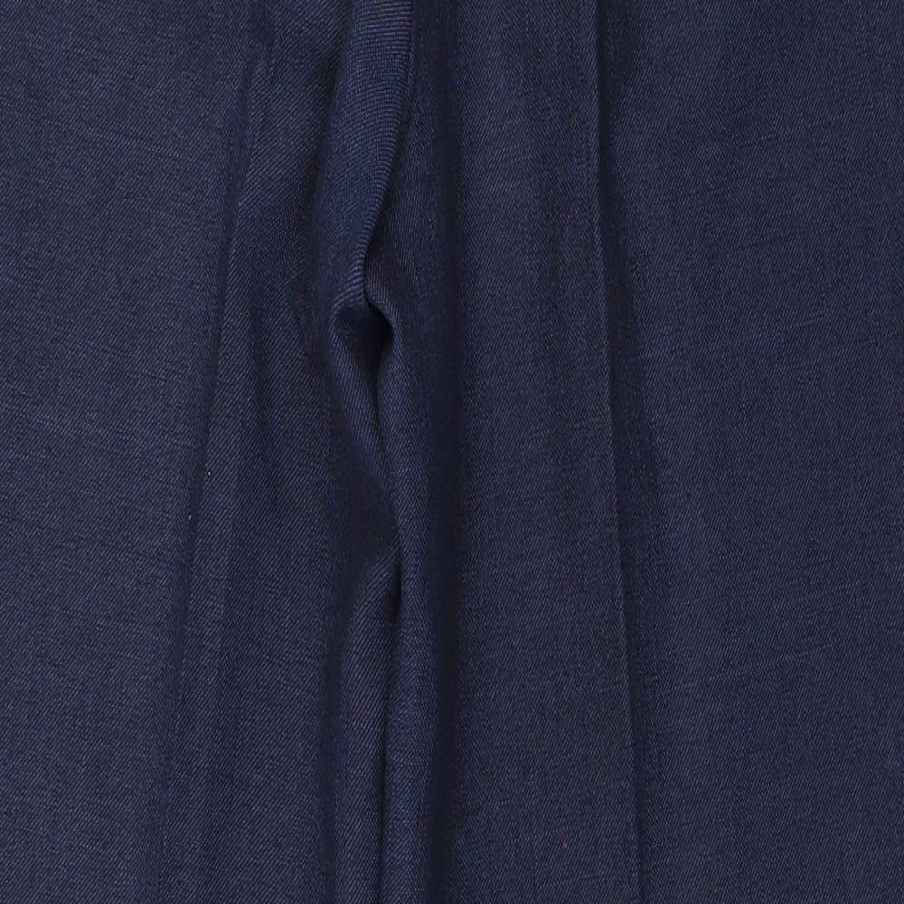 Womens UK Size 12 Marks and Spencer Regular Fit Dress Pants Blue Trousers